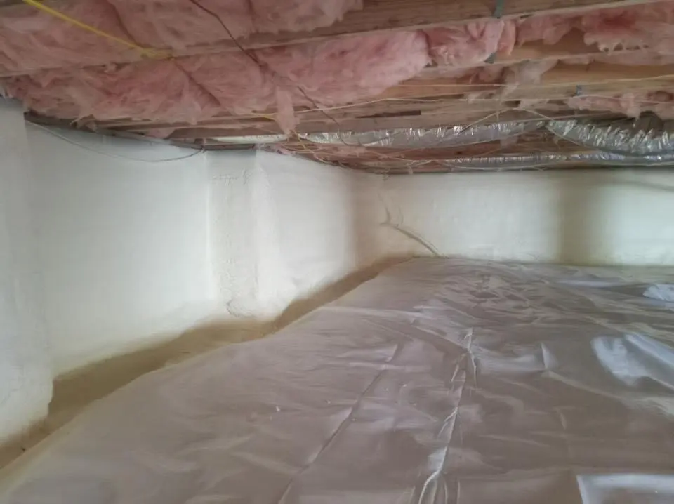 Crawl space encapsulation with closed-cell spray foam for Flat Roof Repair in Monticello